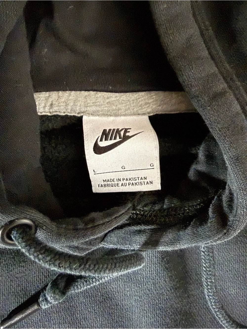 Nike Black Pullover Hoodie with White Swoosh